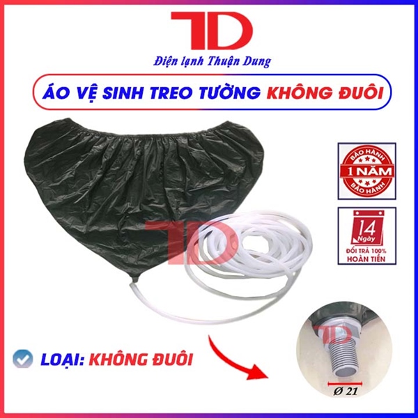Áo vệ sinh máy lạnh treo tường không đuôi vải tổ ong 1.8m