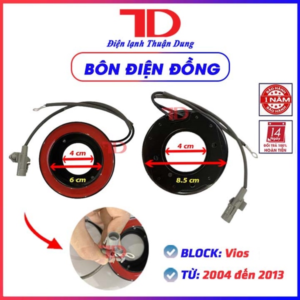 BD115 - Bôn điện đồng Block Vioss từ 2004 đến 2013