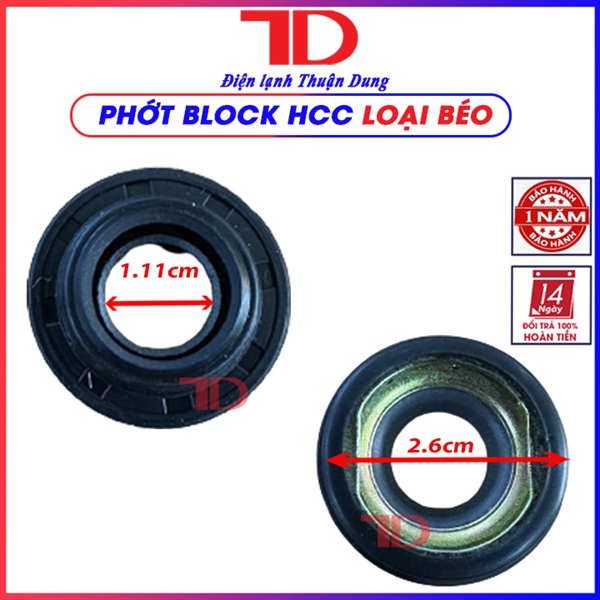 Phớt block HCC béo/Sannden đường kính 26mm