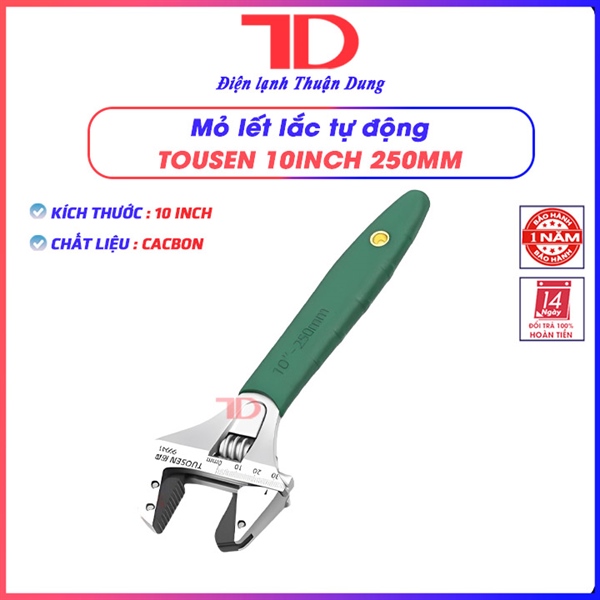 Mỏ lết lắc tự động thương hiệu TUOSEN 10 inch 250mm, khối lượng 0.46kg, mỏ lết 99941