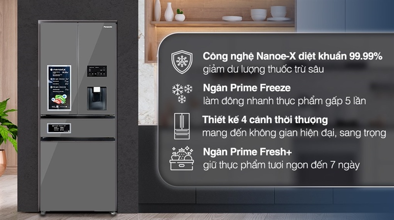 Tủ lạnh Panasonic Inverter 540 lít NR-YW590YMMV - Việt Nam