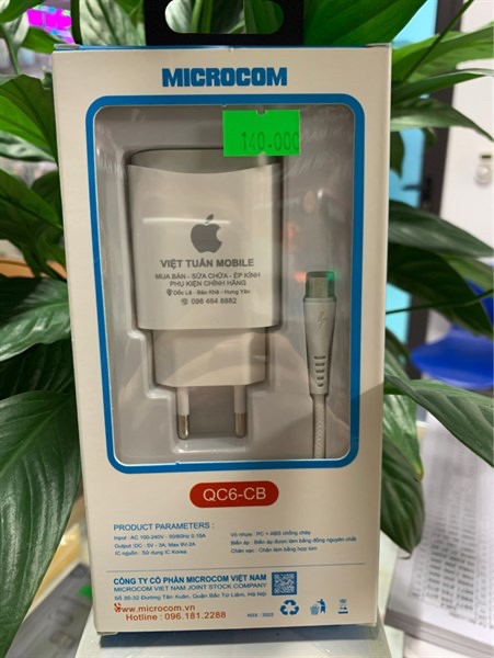 BỘ SẠC Micro MICROCOM QC6-CB LOGO