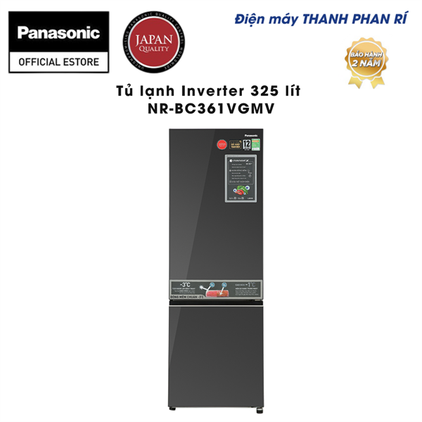 Tủ lạnh Panasonic Inverter 325 lít NR-BC361VGMV
