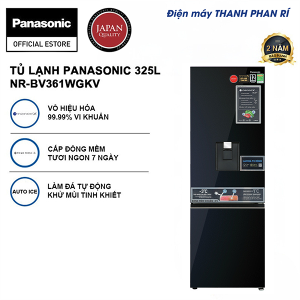 Tủ lạnh Panasonic Inverter 325 lít NR-BV361WGKV