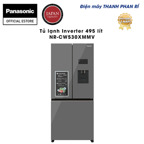 Tủ lạnh Panasonic Inverter 495 lít Multi Door PRIME+ Edition NR-CW530XMMV