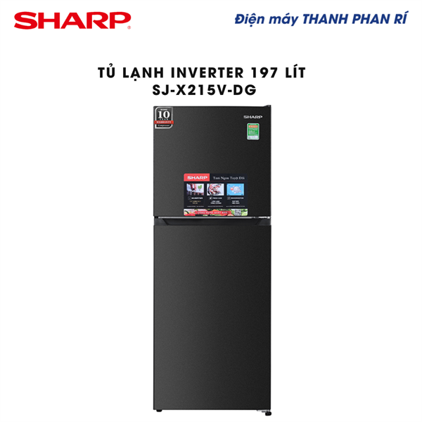 Tủ lạnh Sharp Inverter 197 lít SJ-X215V-DG