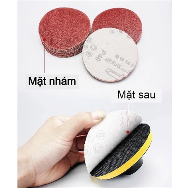 Đế chà nhám tròn nhựa 1.2 tất