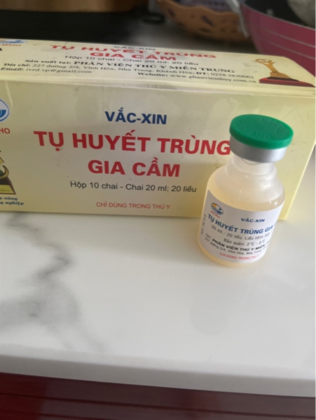 THT gia cầm 20 liều ( tiêm bắp 0,5-1ml -4-8 tuần tuổi)