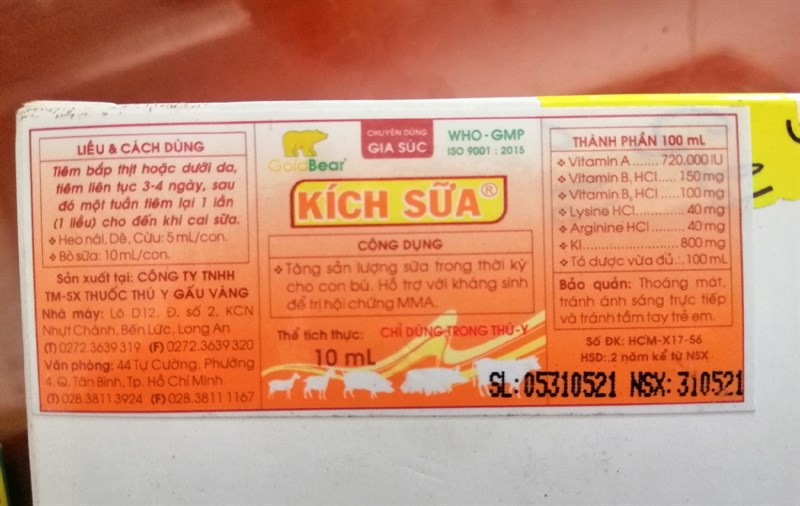 KÍCH SỮA 10ml