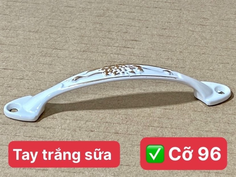 Tay nắm tủ 9206-96 trắng sữa