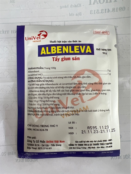 UV-Albenleva 10g tẩy giun sán