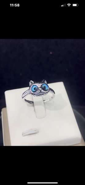 Nhẫn mắt mèo xanh ý xilim
