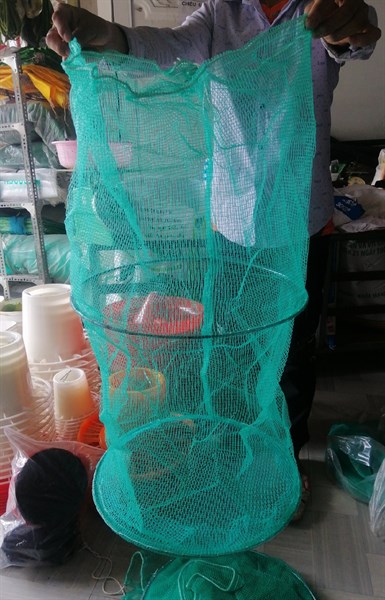 gọng cá 2 vành xanh 45x160cm