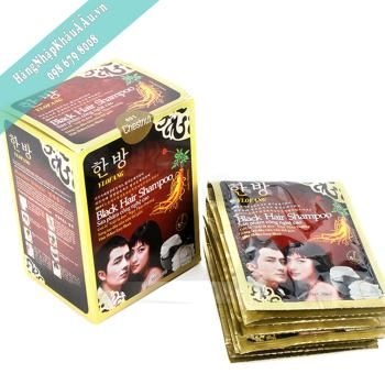 Dầu Gội Nhuộm Đen Phủ Bạc Ngự Thảo Đường Dây 10 Gói*30ml
