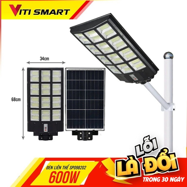 Đèn liền thể năng lượng mặt trời VITI SMART - SP098202 công suất 600 W