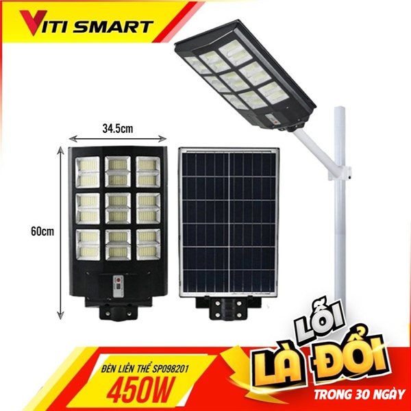 Đèn liền thể năng lượng mặt trời VITI SMART - SP098201 công suất 450 W