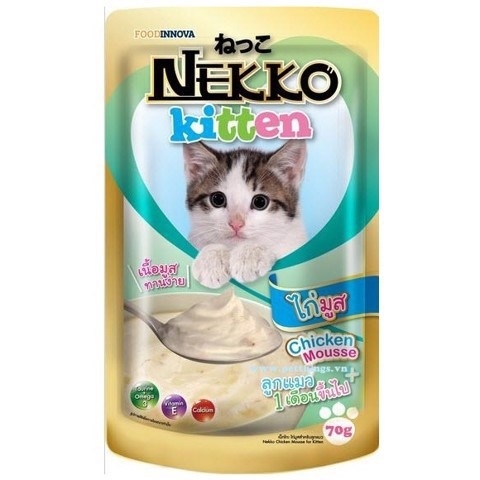 PATE NEKKO mèo con vị gà 70gr