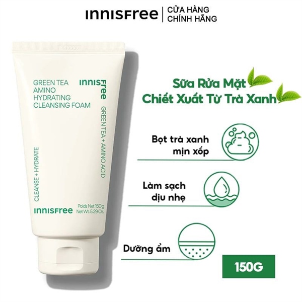 Sữa rửa mặt trà xanh Innisfree Green Tea Foam Cleanser