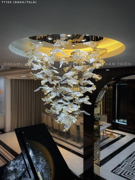 Linh kiện lá thủy tinh vảy vàng