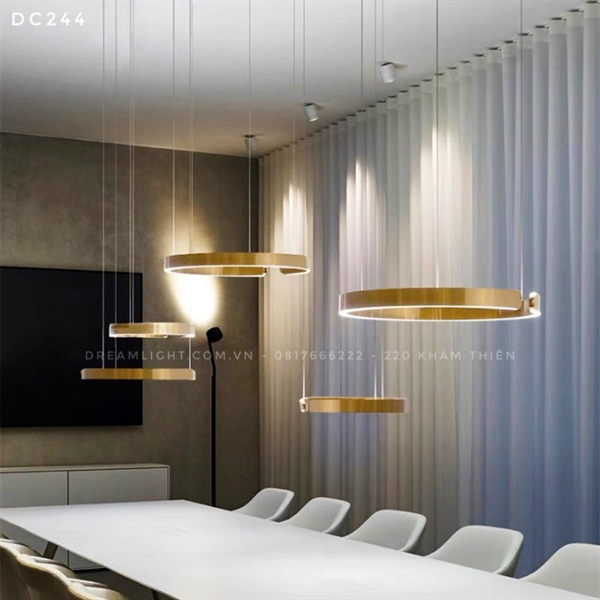 Đèn chùm Occhio Mito sospeso màu Silver xước