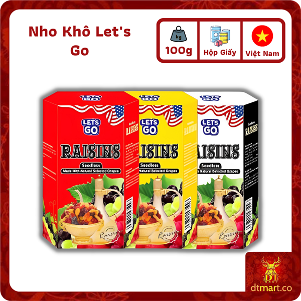 Nho Khô Let Go - Lựa Chọn Dinh Dưỡng Tốt Nhất Cho Mọi Gia Đình