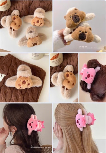 Kẹp cào lông nhiều kiểu charm to