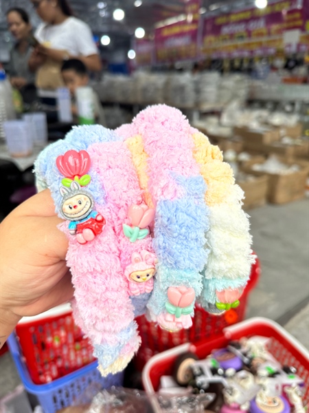Băng đô cài tóc hình thú vải bông