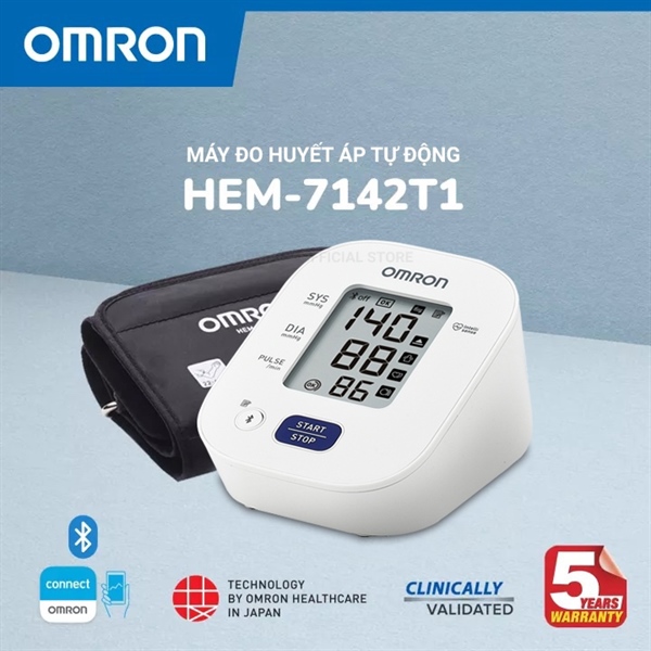 Máy đo huyết áp tự động Omron Hem 7142T
