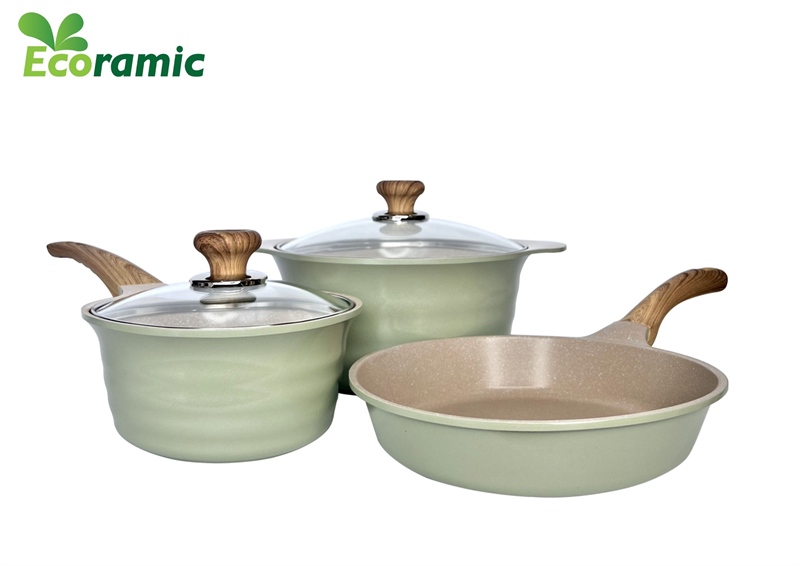 BỘ NỒI CHẢO ĐÁY TỪ ECORAMIC BLOOMING