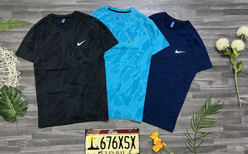 Áo Thun Tay Ngắn Nam NIKE lưới rằn ri