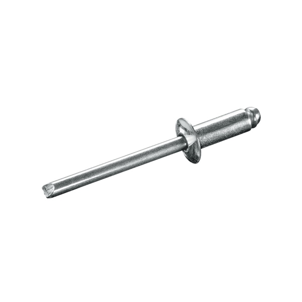 Blindrivets with flat head and grooved mandrel, 4x8 2.5-4.5mm
