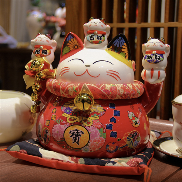 [22cm] Mèo dáng ú TÀI PHÚC SONG LAI - Lỗi