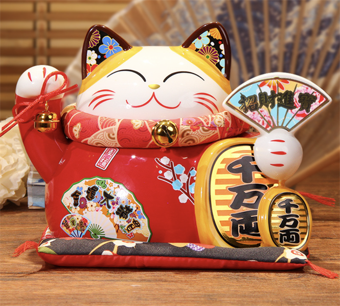 [16cm] Mèo dáng ú đỏ KIM VẬN ĐẠI MÃN QUÁN - Lỗi