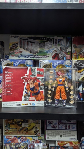 (2ND-GÃY CHỐT TAY) SHF DRAGON BALL SUPER SAIYAN GOD SON GOKU