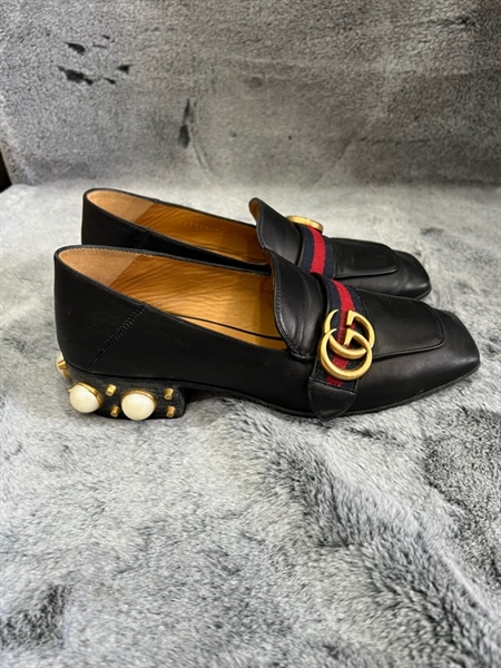 Giày GG đen đế đính hạt KG+
