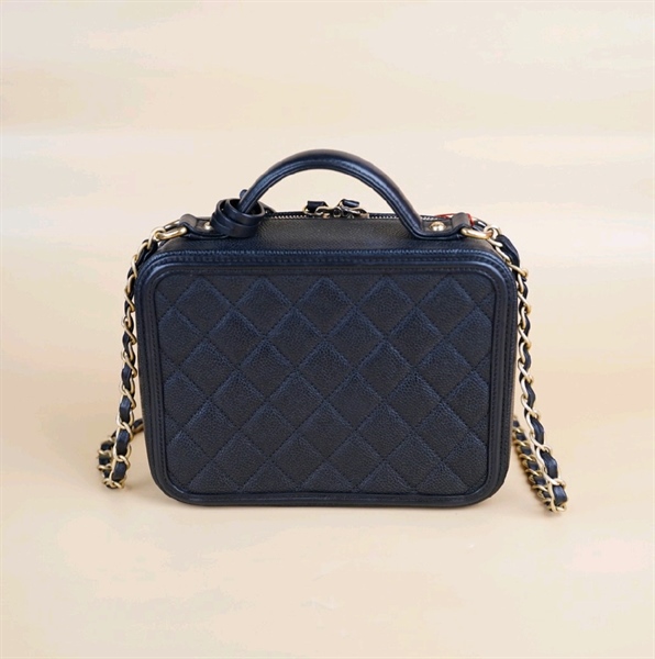 Túi Chanel Vanity màu đen vuông KG+