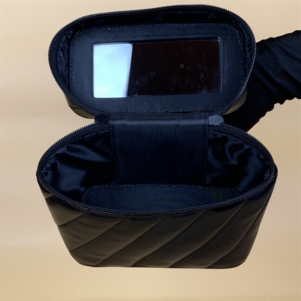 Túi hộp trang điểm YSL đen KG+