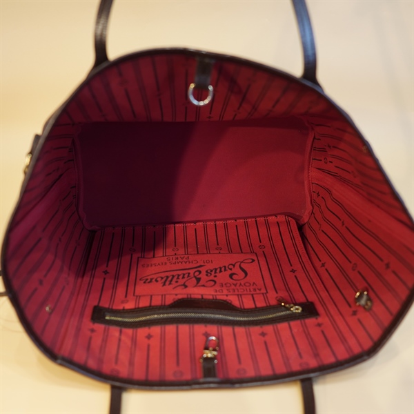 Túi Neverfull LV Ô Vuông Nâu Vàng+