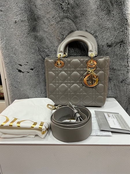 Túi Dior Lady màu xám szS (18-MA-0290) (HC) +