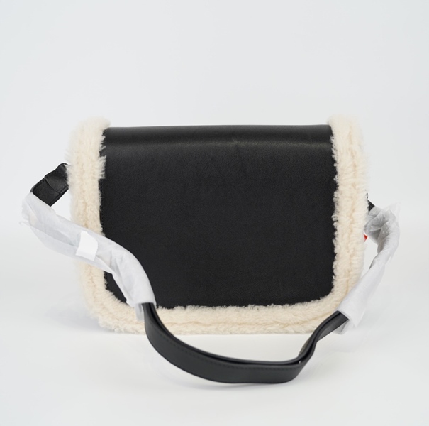 Túi GG 1955 đen viền lông +