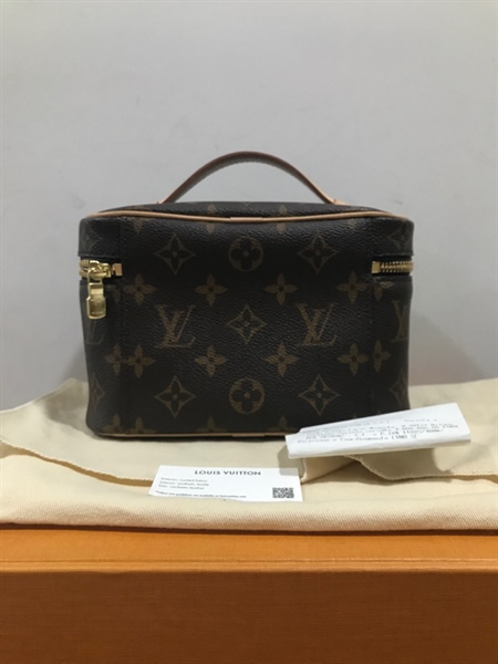 Túi Vanity LV Hoa Nâu KG+