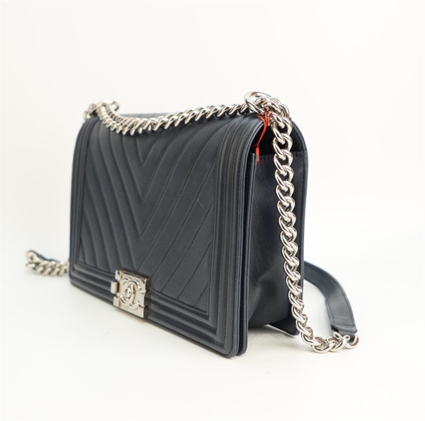 Túi Chanel boy xanh đen KG+