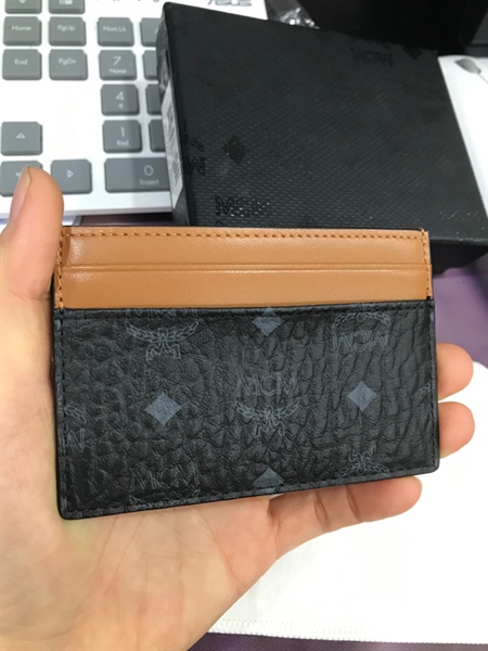 Ví card MCM Đen Vàng+