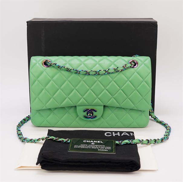 Túi Chanel Classic xanh lá size 23cm KG+