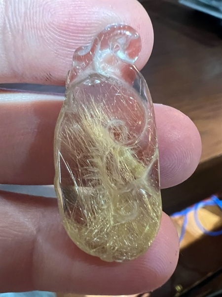 Mặt dây thạch anh tóc phượng hoàng +