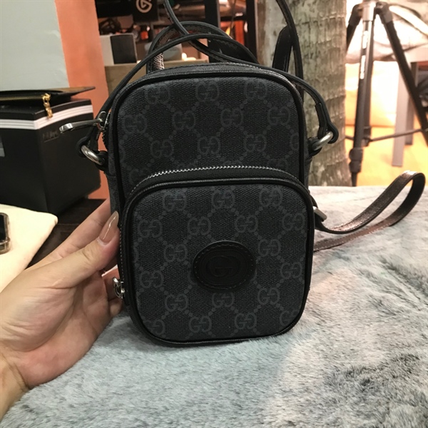 Túi đeo chéo GG xanh đen ++