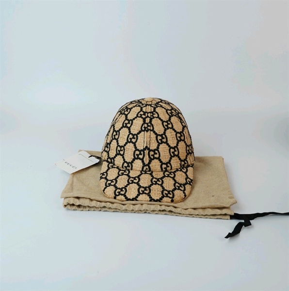 Nón GG nâu họa tiết KG+