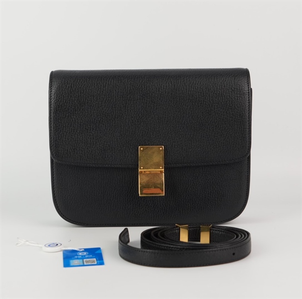 Túi Celine đen trơn sz 24cm+