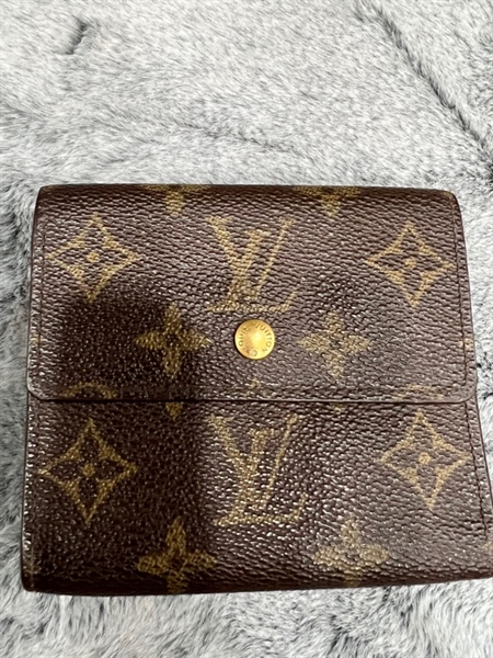 Ví LV hoa nâu 2 mặt KG+