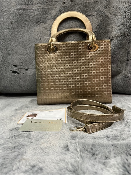 Túi Dior Lady bạc đồng +